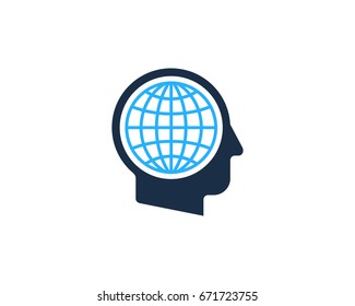 Human World Icon Logo Design Element