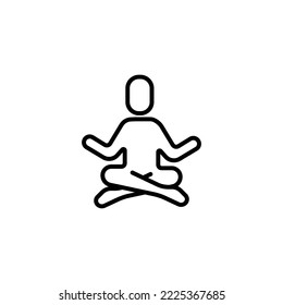 Human yoga line icon editable stroke