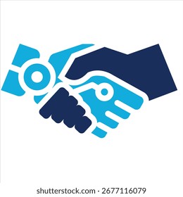 Human-Ai Teamwork Icon Element für Design