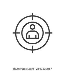 Human-centered design, icon in line design. Human, centered, design, user, experience, empathy, creativity on white background vector. Human-centered design editable stroke icon