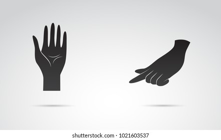 Humand hand vector art.