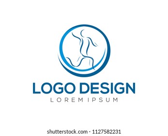 human,holistic therapy logo design