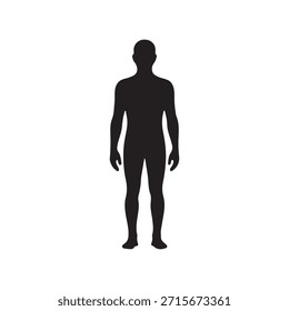 Diseño plano de Vector de icono de silueta HumanHue
