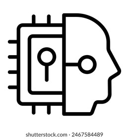 Humaniod Vector Line Icon Design