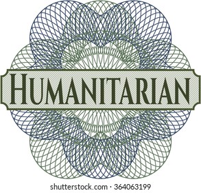 Humanitarian abstract rosette