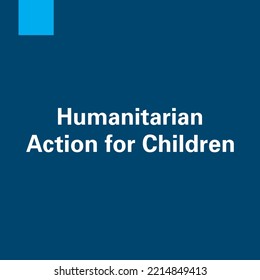 Humanitarian Action for Children NGO Report First Page Text Design Vector Business Banner. Social media concept banner with text place. Vector illustration