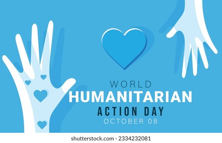 Humanitarian Action day. background, banner, card, poster, template. Vector illustration.