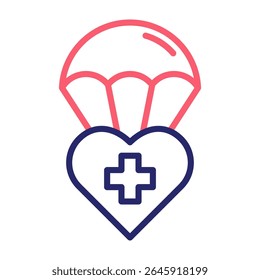 Humanitarian Aid Icon Color Vector Illustration