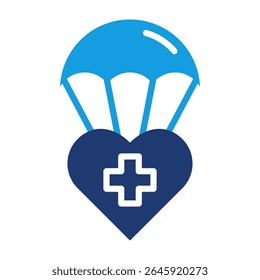 Humanitarian Aid Icon Fill Vector Illustration