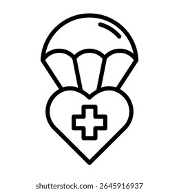 Humanitarian Aid Icon Line Vector Illustration