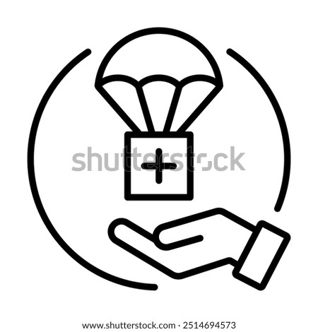 Humanitarian Aid icon line vector illustration