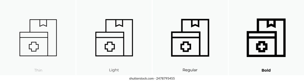 humanitarian aid icon. Thin, Light Regular And Bold style design isolated on white background