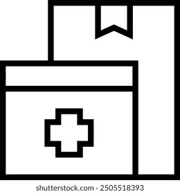 icono de ayuda humanitaria. Diseño de estilo lineal delgado aislado sobre fondo blanco