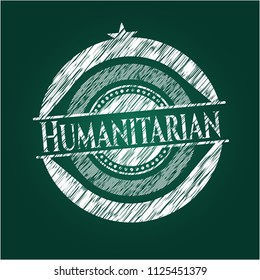Humanitarian chalkboard emblem