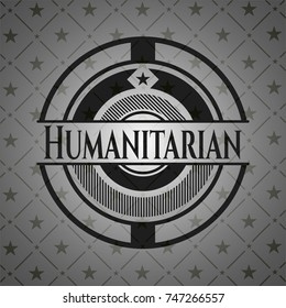 Humanitarian dark emblem. Retro
