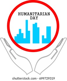 Humanitarian Day Vector Template Design
