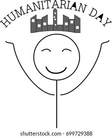 Humanitarian Day Vector Template Design