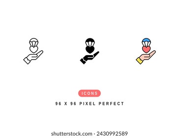 Humanitarian Icon. Charity Food Aid Pictogram Graphic Illustration. Isolated Simple Line Icon For Infographic, App and Web Button.