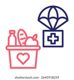 Humanitarian Icon Color Vector Illustration