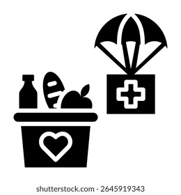 Humanitarian Icon Glyph Vector Illustration