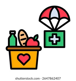 Humanitarian Icon Lineal Color Vector Illustration