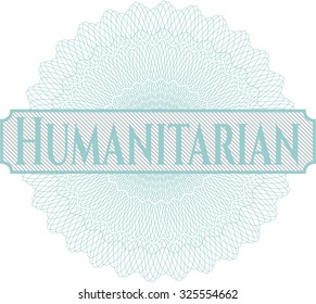 Humanitarian money style rosette