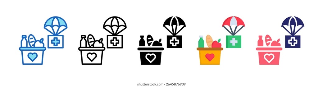 Humanitarian Multiple Style Icon Set Collection.