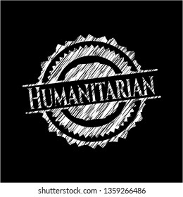 Humanitarian on chalkboard