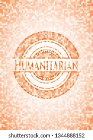 Humanitarian orange mosaic emblem