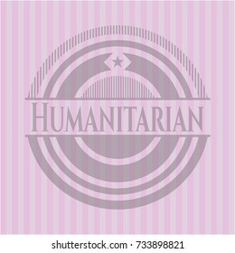 Humanitarian pink emblem