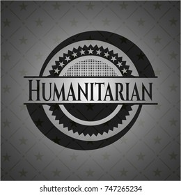 Humanitarian realistic black emblem