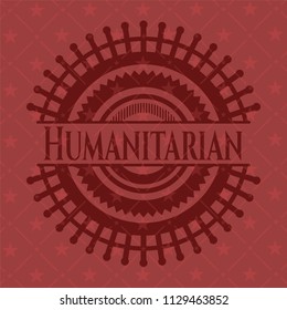 Humanitarian red emblem. Vintage.
