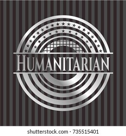 Humanitarian silver badge or emblem