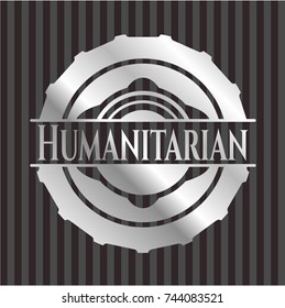 Humanitarian silvery badge