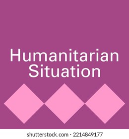 Humanitarian Situation Text Design Vector Business Banner. Social media concept banner with text place. Vector illustration