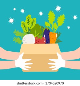 Humanitarian Support, concept of charity and donation. Give and share your love to people. Volunteering vector illustration. 