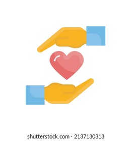 Humanitarian Vector Flat Icon Design Illustration. EPS10-Datei auf weißem Hintergrund