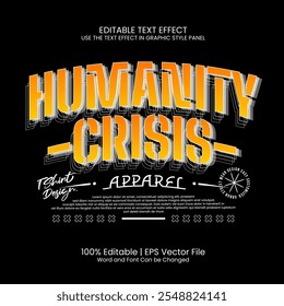 Humanity Crisis editable text effect Street Wear style