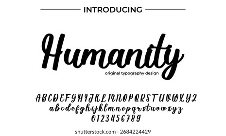 Humanity - Elegant Script Font for Smooth Handwritten Design and Creative Typography