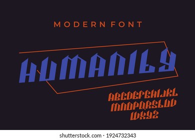 Humanity Full Custom Modern Font Templates. The Modern And Editable Font For Logo Templates, Posters, Banners.