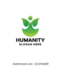 Humanity Gradient Logo Icon Illustration
