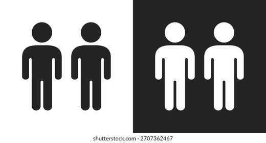 Icono De La Humanidad En Estilo Glifo Blanco Y Negro