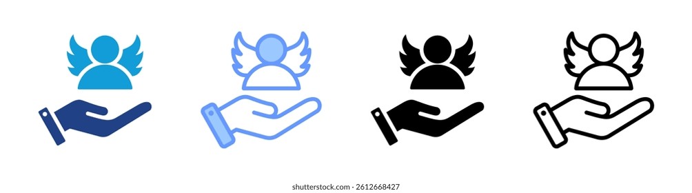 Humanity icon set multiple style collection