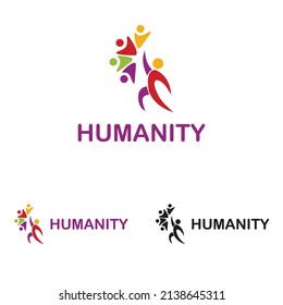 Humanity logo template, 
Human character logo template