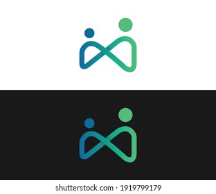 DISEÑO DE VECTOR DE LOGOTIPO HUMANO, Ilustración - Vector