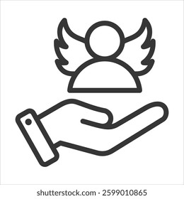 Humanity Outline Icon Vector Illustration