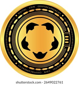 ilustrações de criptomoeda do protocolo-h da humanidade sobre fundo abstrato. Ilustrações em 3d.