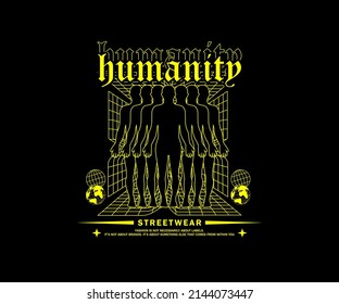 Diseño gráfico estético para el uso de camisetas en la calle y estilo urbano