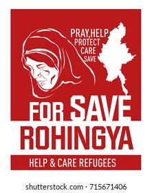 humanity social poster, about rohingya refugees and violence in myanmar