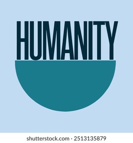 Vector de diseño de camiseta de tipografía Humanity.